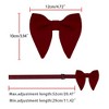 Allegra K Men's Pre-tied Solid Color Formal Party Prom Velvet Bow Ties One Size - 4 of 4