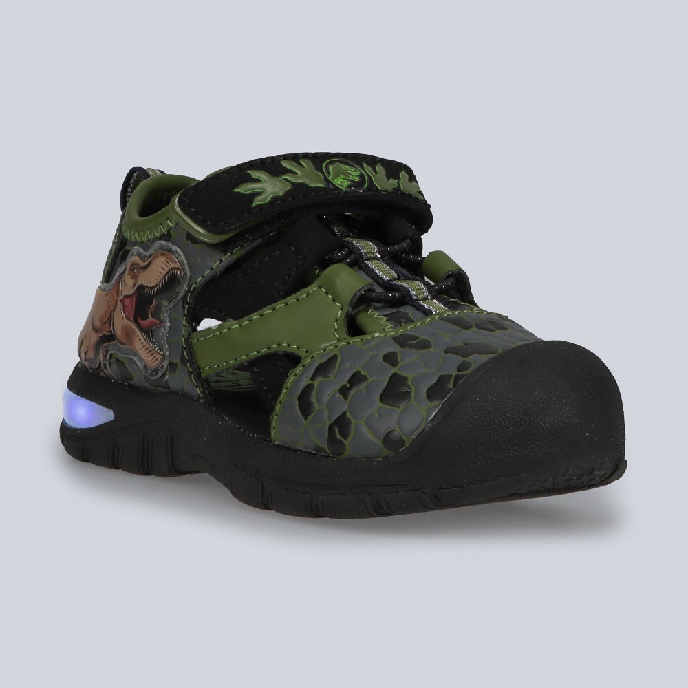 Toddler Boys' Jurassic World Fisherman Sandals - Green/Gray 8