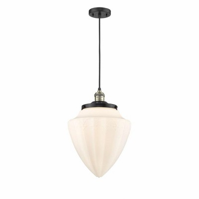 Bullet - 1 Light Cord Hung Mini Pendant In Traditional Style-16.5 Inches Tall and 12 Inches Wide