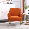 KTMBDW Modern Accent Chair with High Back and Mental Legs for Living Room, Bedroom - 2 of 4