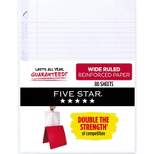 Five Star 80ct Wide Ruled Reinforced Filler Paper