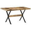 vidaXL Rough Mango Wood Dining Table - Industrial Style with Sturdy Steel Legs for Kitchen/Dining Room - 55.1"x27.6"x29.9" - 2 of 4