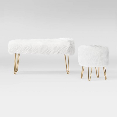 target white ottoman