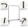 NewHome"33lbs Freestanding Clothing Rack with Bottom Shelf for Home & Dormitory Storage Organizer"Black White - 4 of 4