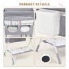 Garvee Portable Baby Changing Table, Foldable Diaper Change Table with Wheels, Adjustable Height, Cleaning Bucket, Changing Station for Newborn,Gray - 3 of 4