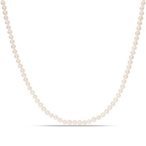 EVERLY JEWELRY | Sterling Silver 5-6mm Freshwater Cultured Pearl Necklace, 24-inch - 1 of 4
