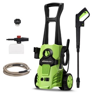 Unique Bargains 4000 PSI 2.6 GPM Power Washer with Angle-Adjustment Nozzle Foam Cannon Green - 1 of 4