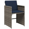 vidaXL Patio Dining Set Set of 6 Grey, Navy Blue, Black - 3 of 4