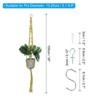 Unique Bargains Indoor Outdoor Decoration Handmade Macrame Hanging Planter Flower Pot Hanger 2 Pcs - 2 of 4