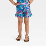 Toddler Girls' Floral Ruffle Gauze Shorts - Cat & Jack™ Purple