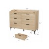 Nasitip 6-Drawer Dresser for Bedroom, 47.2in Wide Drawer Dresser-Wooden Closet Storage Chest for Living Room - 3 of 4