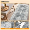 Machine Washable Area Rug for Bedroom Foldable Ultra Thin Low Pile Carpet Non Slip Indoor Floor Cover - 2 of 4
