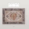 Aghana Digitals Tawny Brown Faux Cashmere Boho Rug 8x10 with Non-Slip TPR Backing, Machine Washable - 2 of 4