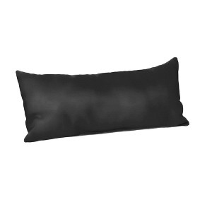 Casual Cushion Solid Sunbrella Fabric 1-Piece Indoor/Outdoor Lumbar Pillow, 22"W x 9"L - 1 of 4