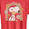 Women's - Peanuts - Retro Flower Rainbow Short Sleeve Graphic T-Shirt - 2 of 4
