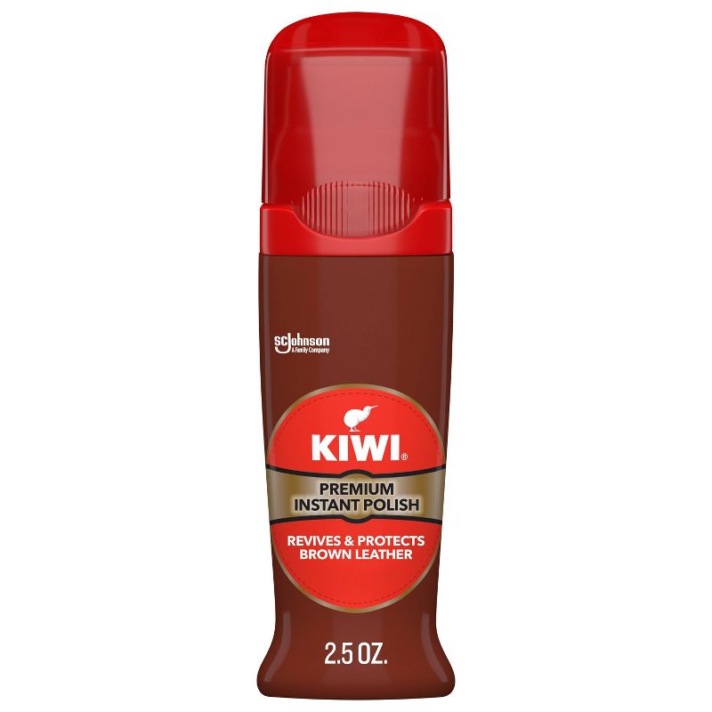 KIWI Instant Shine &#38; Protect Liquid Shoe Polish Neutral Bottle with Sponge Applicator - 2.5oz, 1 of 7