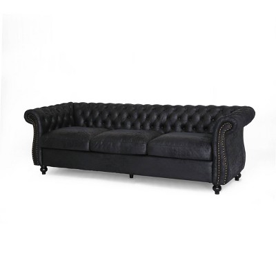 Somerville Chesterfield Sofa Black - Christopher Knight Home
