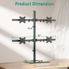 Craze Ventures Quad Monitor Mount with Glass Base - 3 of 4