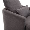 Okak 360° Swivel Barrel Chair,Plush PU Leather Accent Chair with Ergonomic Support for Living Room,Nursery,Office,Lounge - 4 of 4