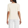 Lands' End Women's Elbow Sleeve Supima Boatneck Top - 2 of 3