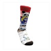 Winter Panda Wearing a Llama Sweater Watching a Snowy Owl (Men's Sizes Adult Large) from the Sock Panda - 3 of 4
