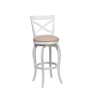 30" Ellendale Swivel Barstool Wood/White - Hillsdale Furniture