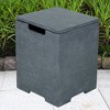Elementi 15.7" Propane Tank Cover Concrete Hideaway Table for 20 lb Tank - 2 of 4