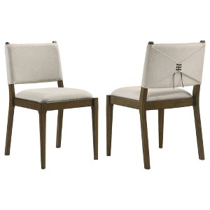 Coaster,Ottowa Upholstered Dining Side Chair Brown (Set of 2) - 1 of 4