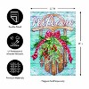 Evergreen Welcome Sled Moire Garden Flag 12 x 18 Inches Indoor Outdoor Decor - 4 of 4