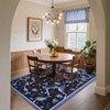 Floral Rugs for Living Room Bedroom Washable Bow Pattern Area Rug Non Slip Low Pile Indoor Home Decor Carpet - 3 of 4