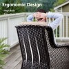Ovios Orlando 6pc Gray Wicker Outdoor Patio Furniture Conversation Sofa Set with a Rectangle Fire Pit and Cushions - 4 of 4