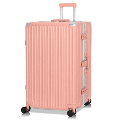 Luupatchy Business Aluminum Frame Zipperless Checked Luggage Hard Shell Suitcase with TSA Lock