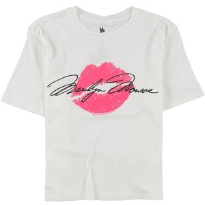 Junk Food Womens Cropped Marilyn Kiss Graphic T-Shirt - 1 of 2