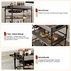 Nasitip 3-Tier Bar Cart with juice Rack and Glass Holders, Rolling Beverage Cart with Removable Trays for Kitchen & Dining Room - 4 of 4