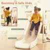 Kids slide set with bus play structure, independent climbing slide toy set and basketball hoop, suitable for boys and girls birthday gifts - 4 of 4