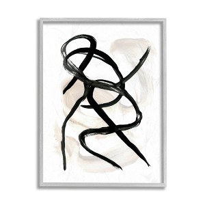 Stupell Industries Abstract Paint Strokes Layered Black Brown - 1 of 4