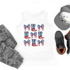 The Juniper Shop Patriotic Boots Stacked Coquette Youth Tank Top - 4 of 4