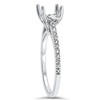 Pompeii3 1/5ct Cathedral Pave Diamond Ring Mount 14K White Gold - 2 of 4