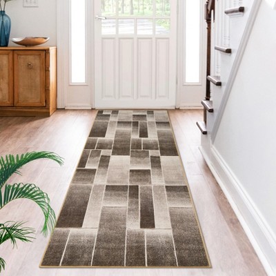Garvee Large Area Rugs Indoor Machine Washable Runner Rug Modern Geometric Patchwork Carpet Rockwood Collection Rugs for Living Room Bedroom Office