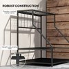 ORRD 3-Tier Garden Tool Organizer with Hooks, Heavy-Duty Yard Tool Storage Rack for Garage & Shed, Black Rust-Resistant Metal Holder - 3 of 4