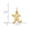 Black Bow Jewelry 14k Yellow Gold, Isabelle Collection, Mini Letter K Initial Charm - 4 of 4