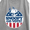 Women's - Peanuts - Snoopy Go Vote Graphic Racerback Tank - 2 of 4
