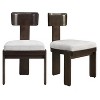 Christopher Knight Home Gaynor Mid-Century Modern Rubberwood Chenille Upholstered Dining Chairs(Set of 2) - 2 of 4