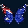 Men's Design By Humans Butterfly Flag Of Australia By GiftsIdeas T-Shirt - 2 of 2