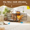 Multi-function Furniture Style Dog Crates with Storage, Dog Crate Furniture Large Wooden Dog Kennel with Double Doors - 3 of 4