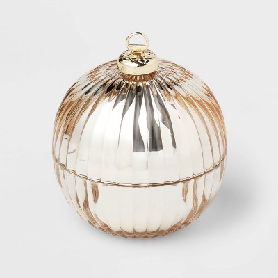 6oz Mercury Glass Gold Ornament Candle - Threshold™