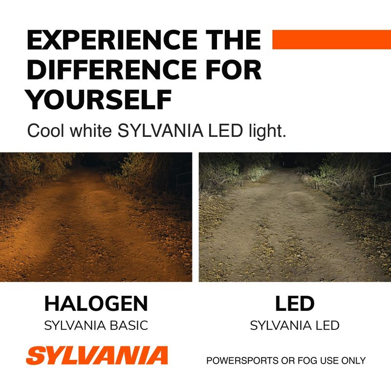 Sylvania H1 LED Powersport Headlight Bulbs for Off-Road Use or Fog Lights - 2 Pack, 4 of 8