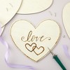 Juvale 6 Pack Unfinished Wood Heart Cutouts, 12 x 10 Inches, Ideal Arts & Crafts Supplies, Decorations for Valentine's Day - 3 of 4