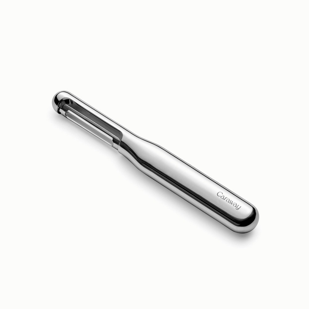Caraway Home Stainless Steel Vegetable Peeler: Silver, 7.5" Length, Hand Wash, 0.3 lbs, Single Piece