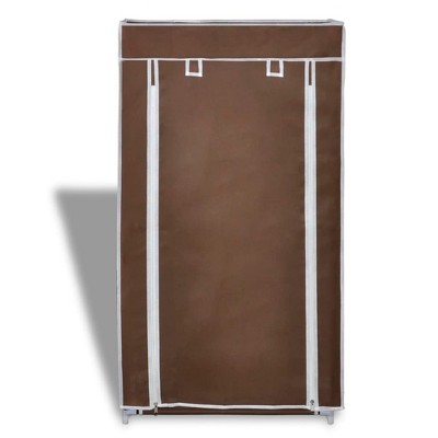 vidaXL 5 Tier Shoe Rack Tower Portable Storage Organizer with Shelf - Brown